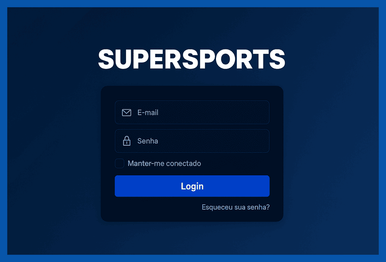 Criar uma nova Conta no plataforma SUPERSPORTS